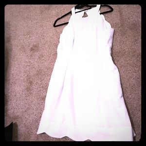 White sleeveless dress