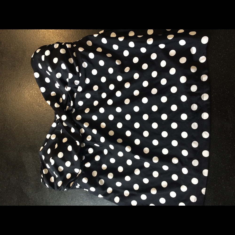 Black & White Polka Dot Tankini Top
