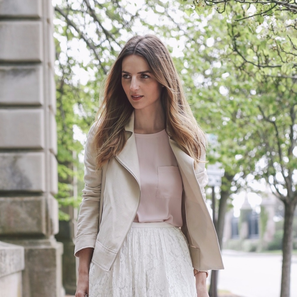 Ann Taylor Linen Moto Jacket