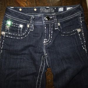 Navy blue skinny Miss Me jeans