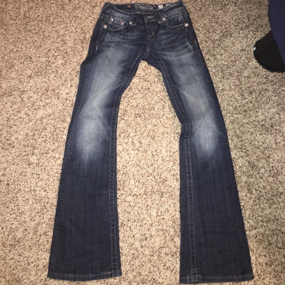 Miss Me Boot Cut Rhinestone Jeans