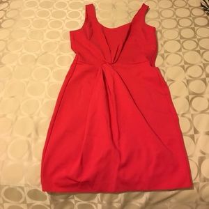 Pink knotted sleeveless dress