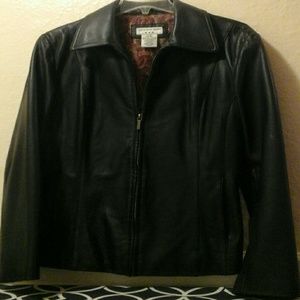 Leather jacket lined paisley