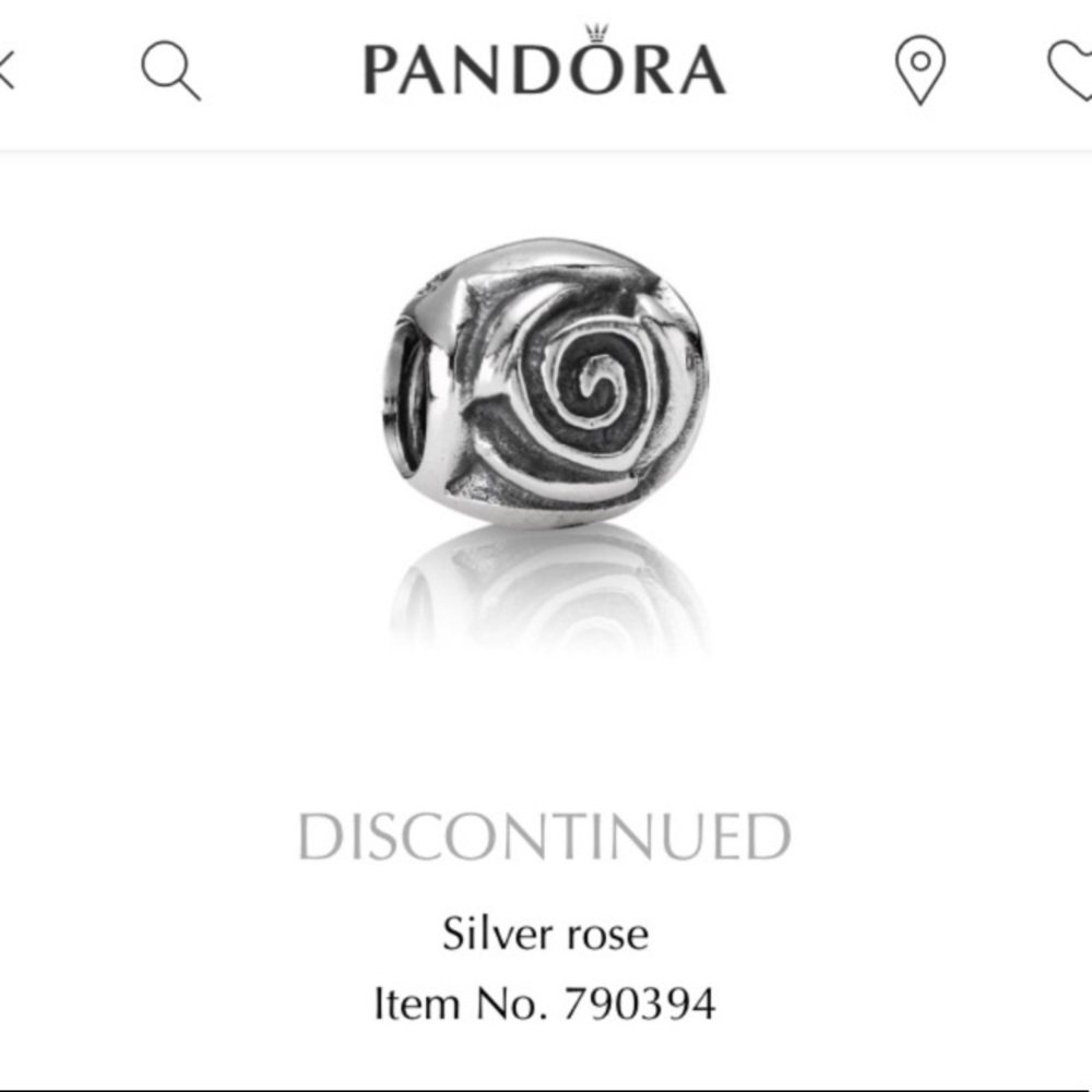 RETIRED pandora rose charm