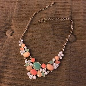 Pretty coral and real statement necklace!