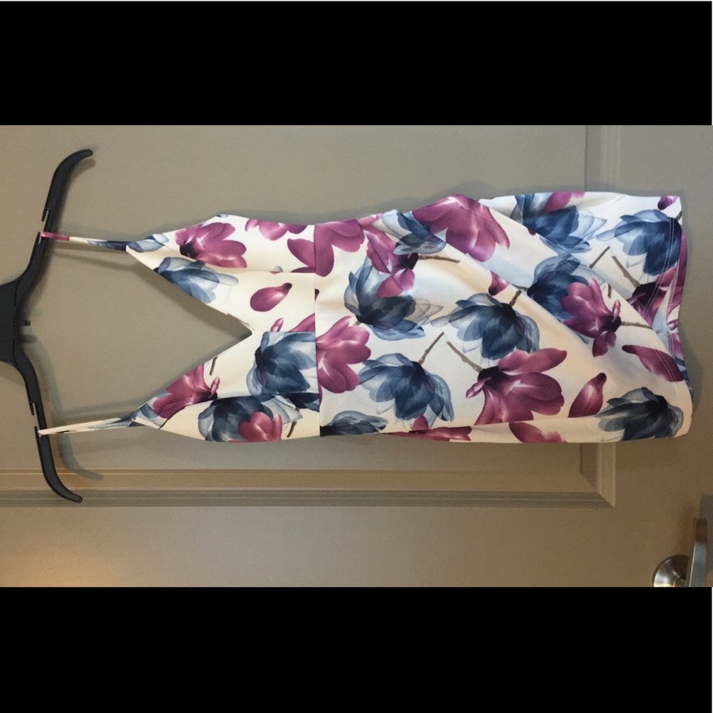 NWT- Pitaya - Floral + Deep-V dress