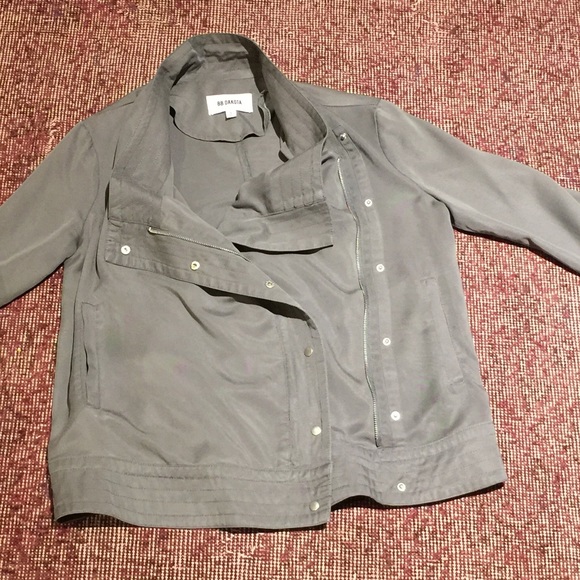 Gray Silky Moto Jacket - Picture 2 of 7