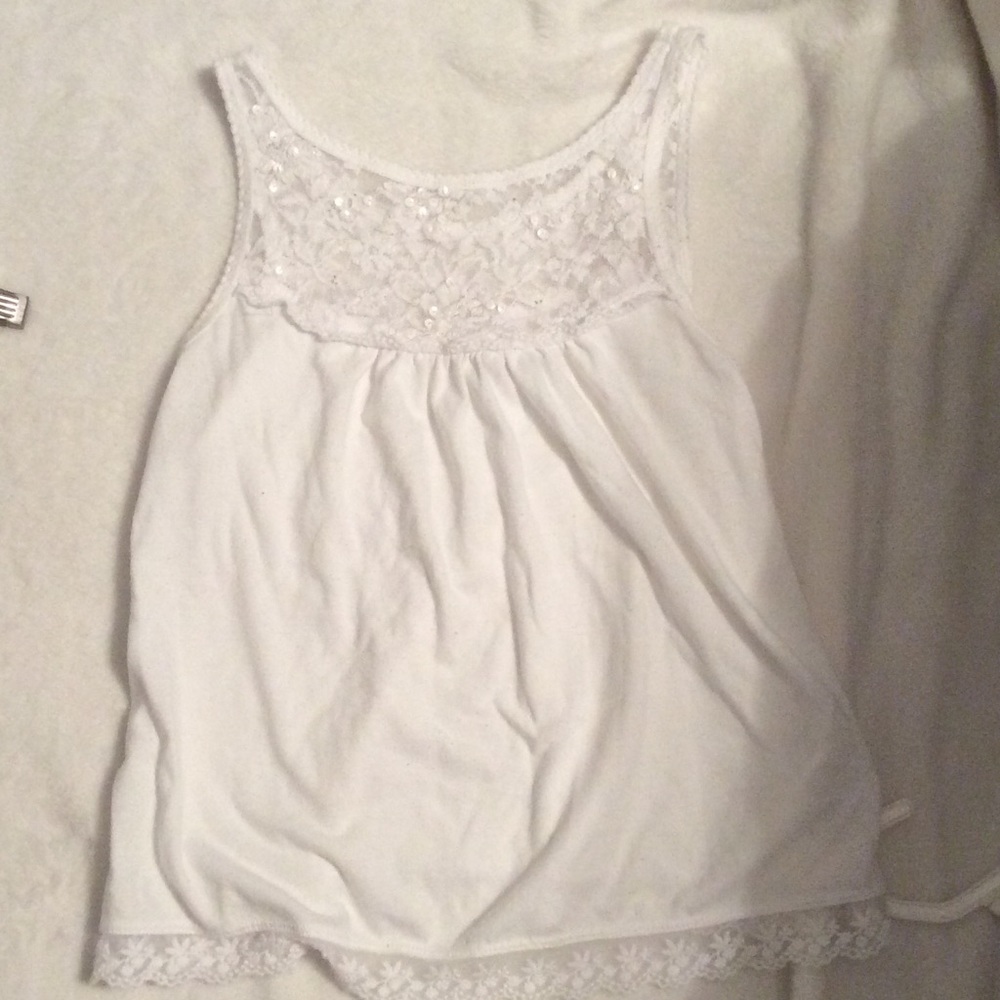 Abercrombie white lace tank top