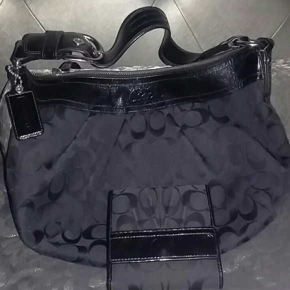 Coach Handbags - Coach Bag & Wallet-F13740 Signature Pleated Hobo