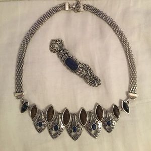Francesca's silver necklace and bracelet