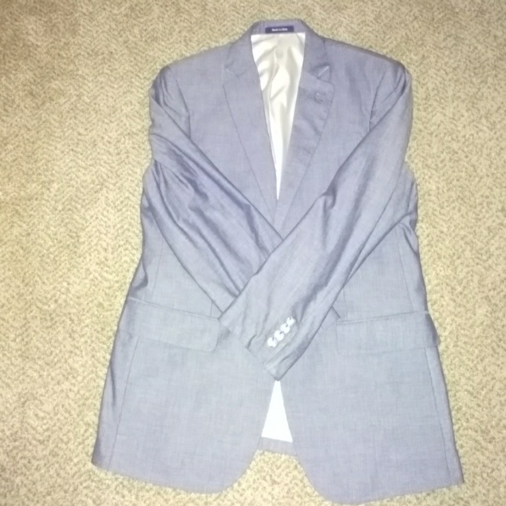Light blue blazer.