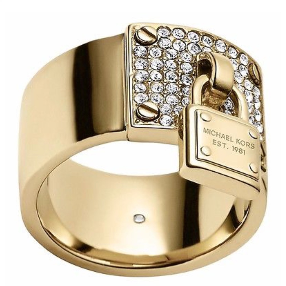 Michael kors barrel ring with lock