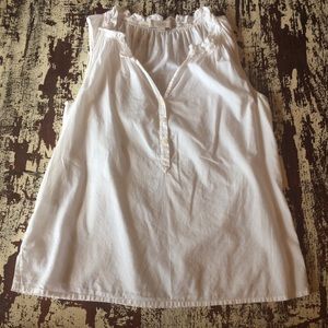 Ann Taylor Loft Ruffle Prairie Chic Shirt