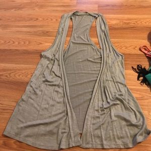Grey tank top cardigan