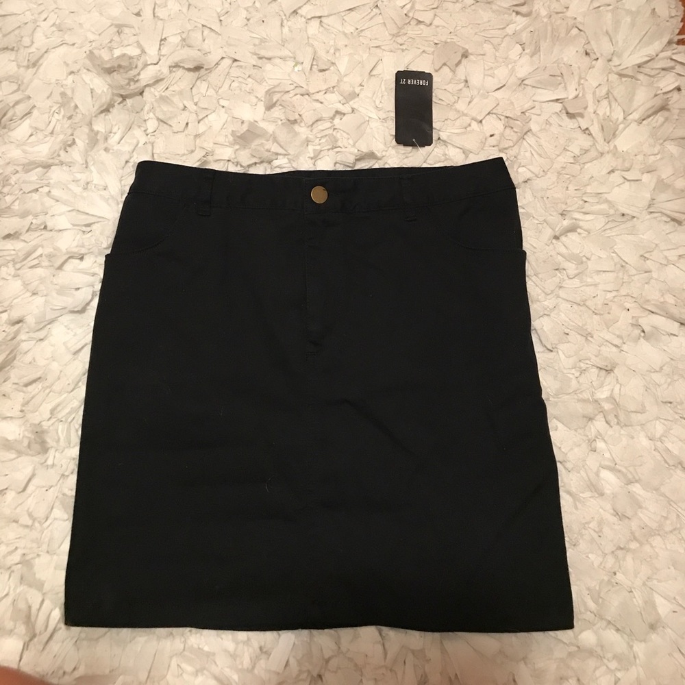 Black jean skirt