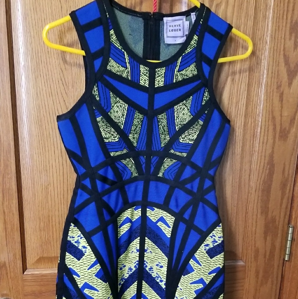 Herve Leger Tribal Dress
