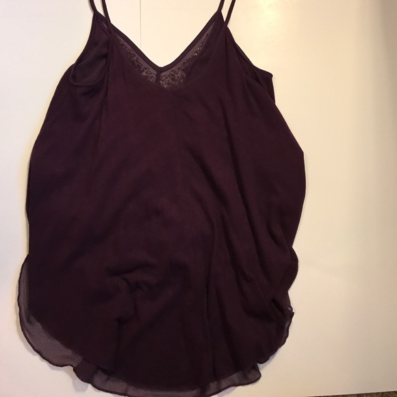 Purple tank with gold sequence neckline accent - Picture 6 of 6