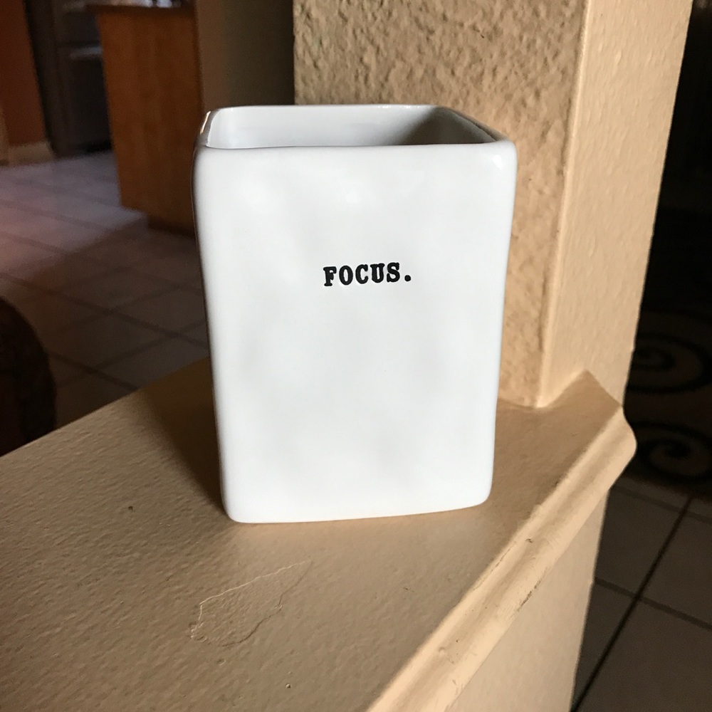 Rae Dunn "Focus" Pencil Holder