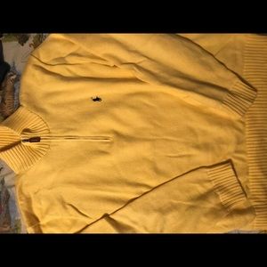 Men's yellow polo sweater