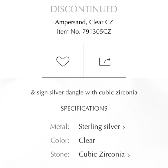 Retired pandora ampersand charm. - Picture 2 of 3