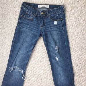 Abercrombie & Fitch medium wash ripped skinny jean