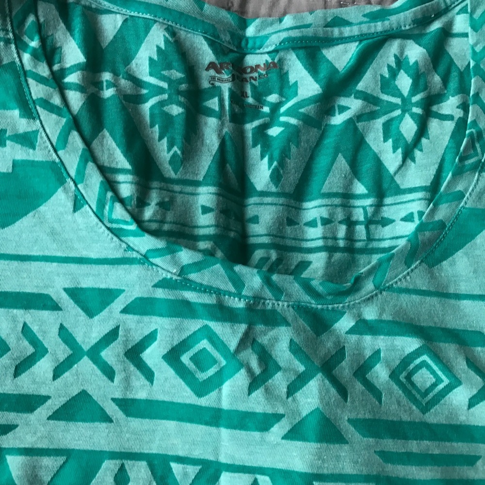 Teal semi sheer shirt