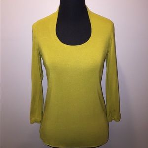 Lime Green 3/4 Sleeve Blouse by GRACE