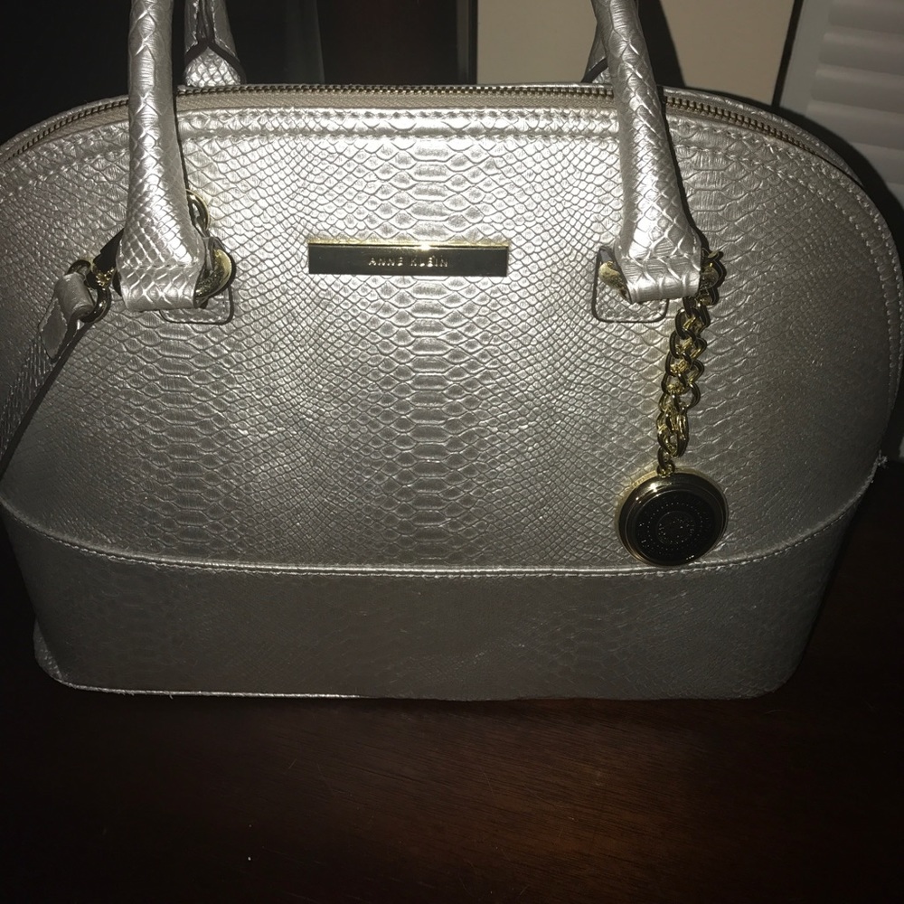 Anne Klein Silver and Gold Satchel.