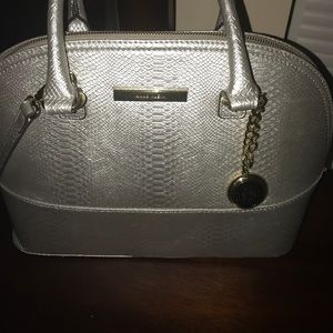 Anne Klein Silver and Gold Satchel.