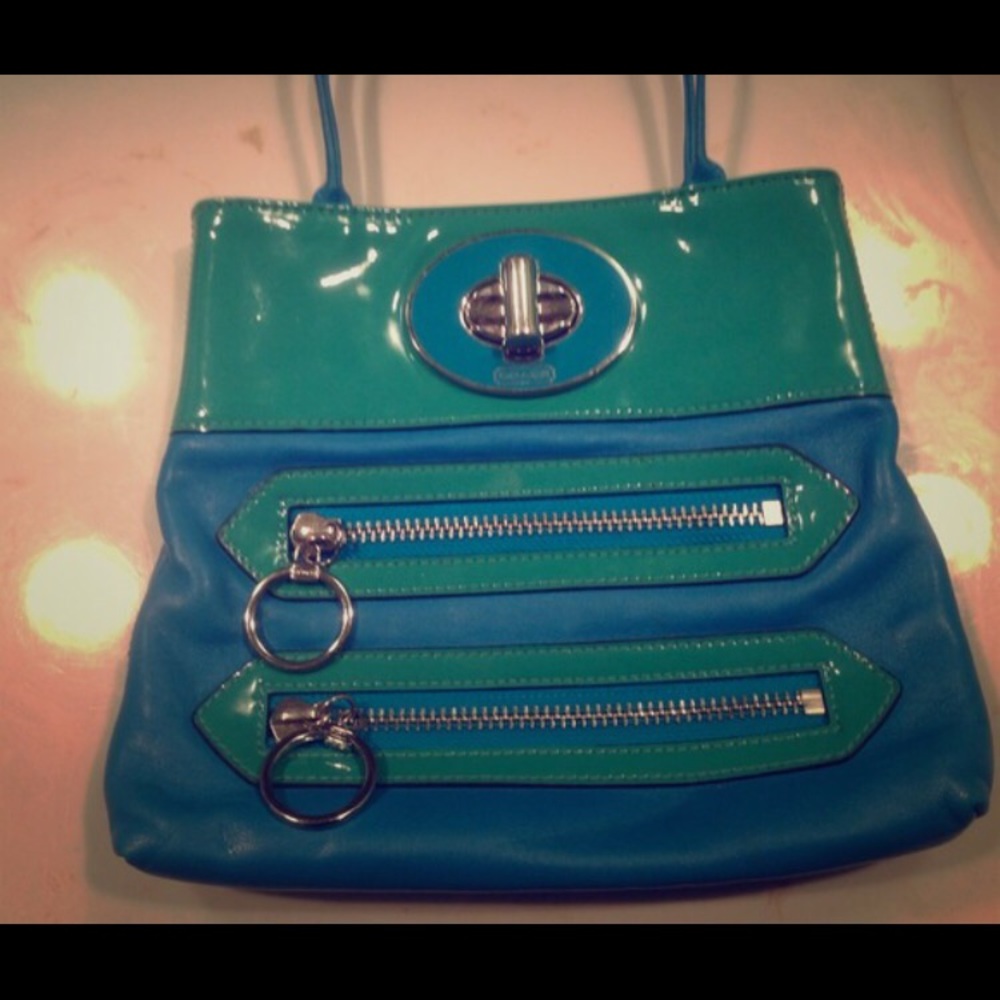 Coach Turquoise & Aqua Purse