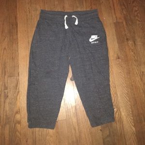 Nike cropped joggers.