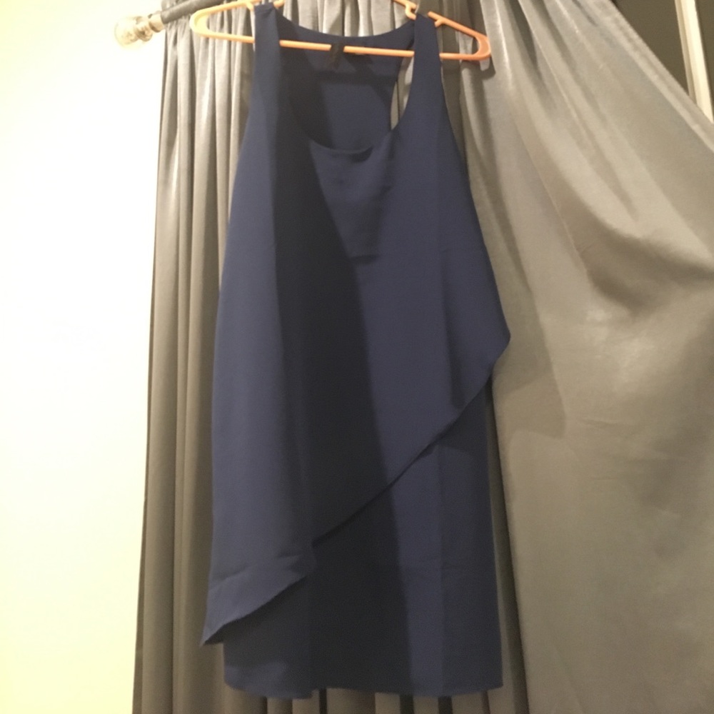 Navy satin dress