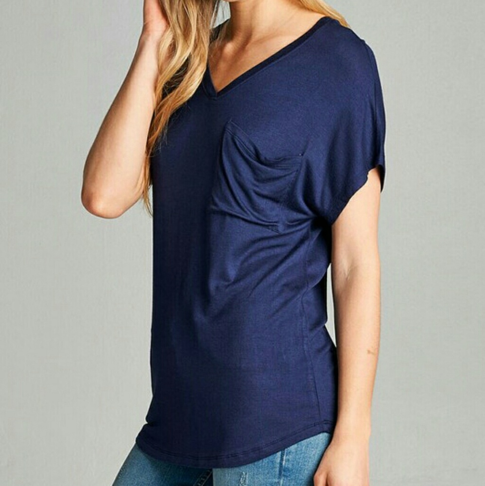 V-Neck Shirt with a Pocket