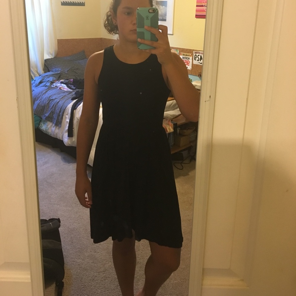 Black high low dress