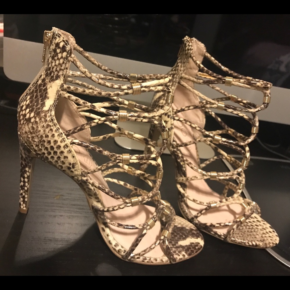 Sexy strappy high heel sandals