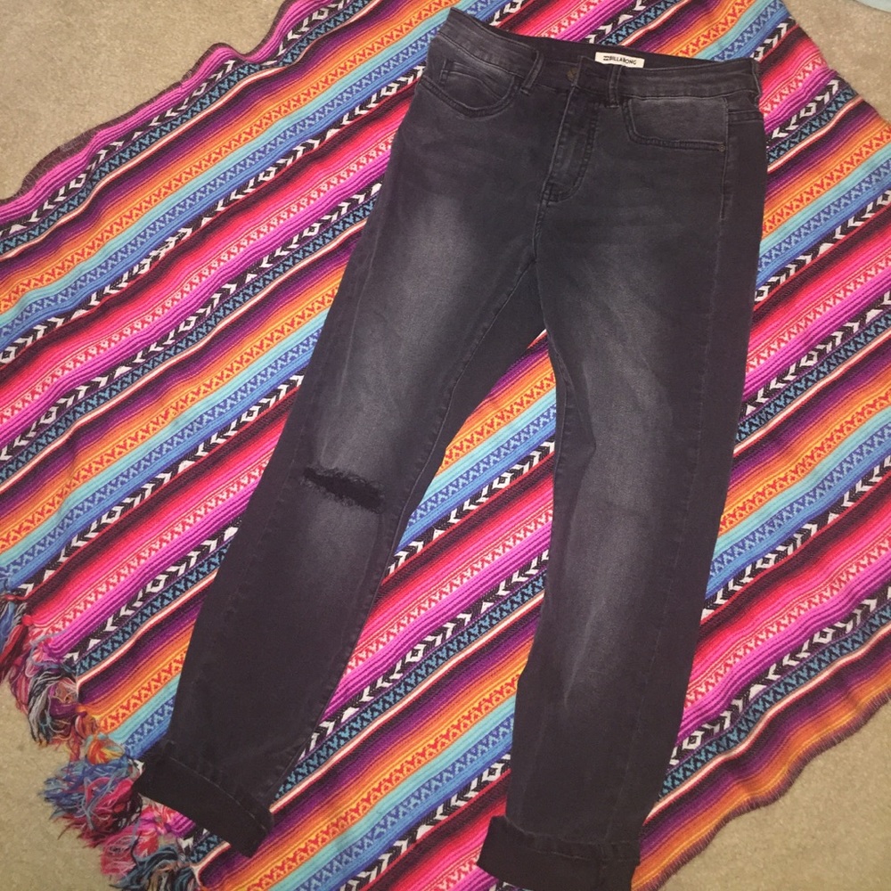 Billabong cropped ripped jeans