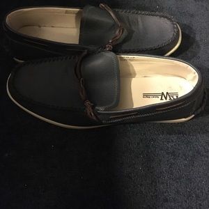 Robert Wayne Shoes - Men's Navy Blue Boat Shoe Robert Wayne Shoes - Men's Navy Blue Boat Shoe