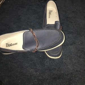 Robert Wayne Shoes - Men's Navy Blue Boat Shoe Robert Wayne Shoes - Men's Navy Blue Boat Shoe
