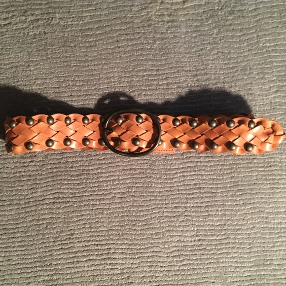 New, genuine leather, cognac colored belt, size M - Picture 4 of 4