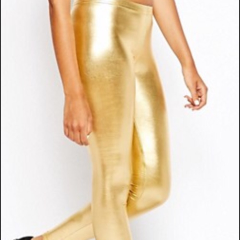Gold American Apparel leggings