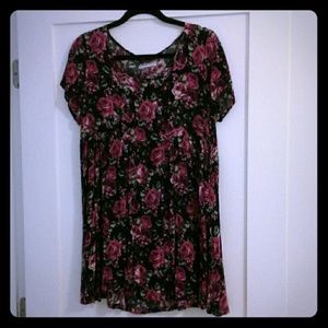 90s style floral babydoll dress