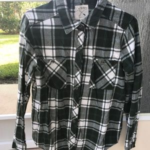 Green & White Flannel