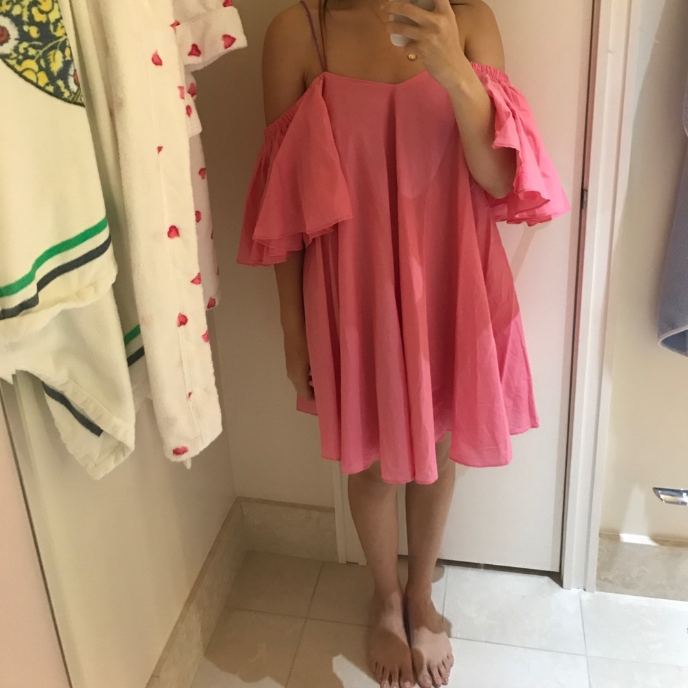 Pink strap dresss