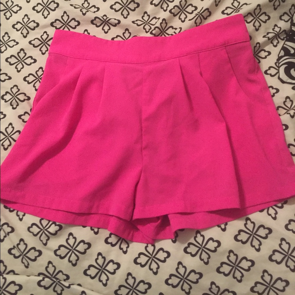 Pink flowy shorts