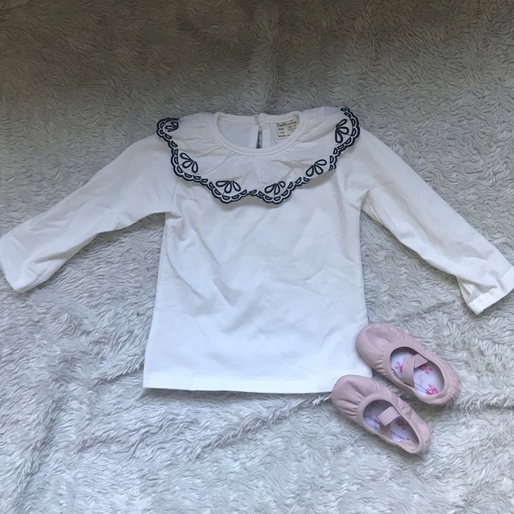 Collared black/white shirt