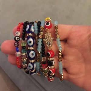 Evil eye bundle bracelets