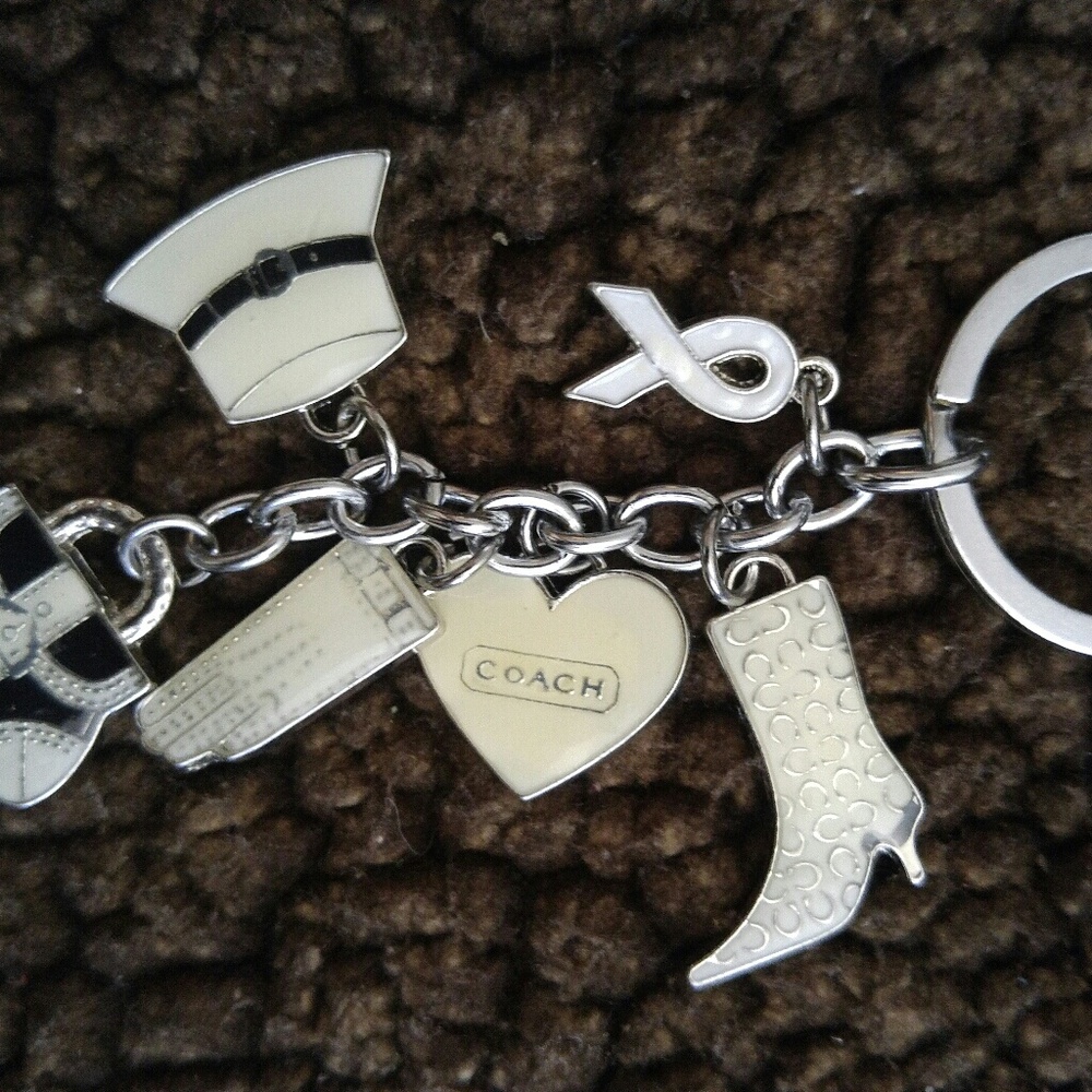 Coach breast cancer key chain
