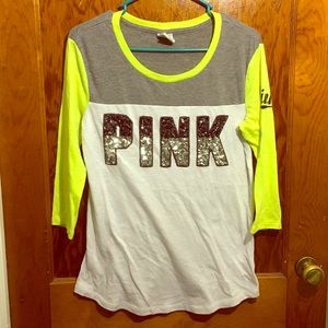 💎TRADING💎VS PINK Sequin Baseball Tees
