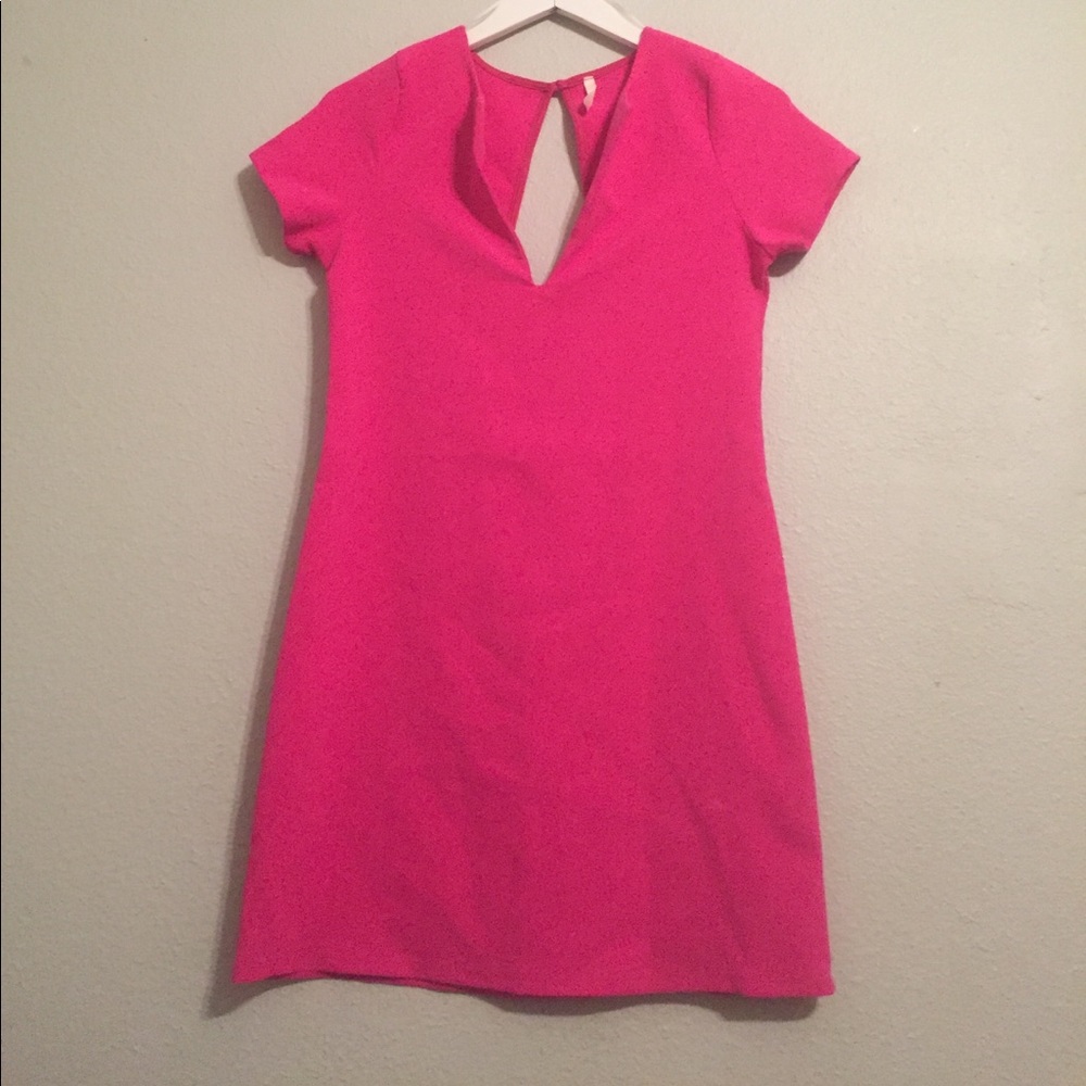 Pink shift dress