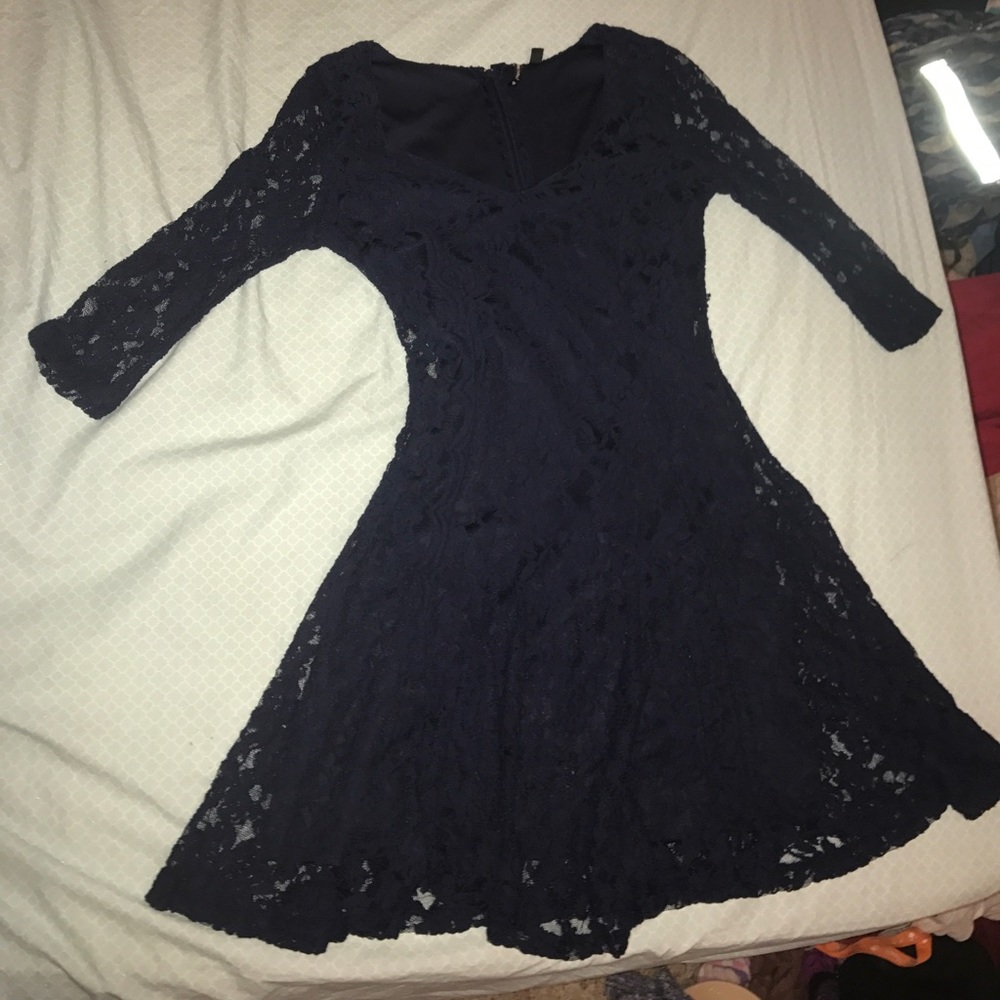 Navy lace dress
